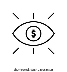 vision icon  line style vector design element