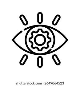 Ilustración vectorial de línea de iconos de visión