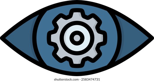 Vision Icon Lineal Color Vector Illustration