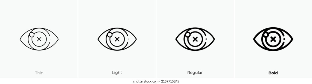 vision icon. Linear style sign isolated on white background. Vector illustration.