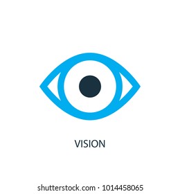 Vision icon. Logo element illustration. Vision symbol design from 2 colored collection. Simple Vision concept. Can be used in web and mobile.