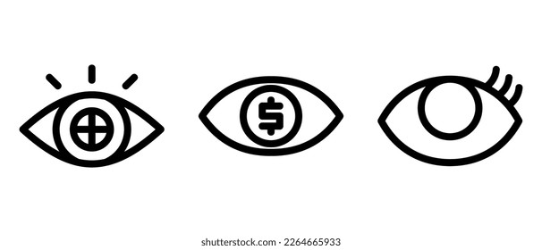vision icon or logo isolated sign symbol vector illustration - high quality black style vector icons
