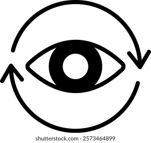 Vision Icon Mixed Vector Illustration