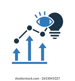 Illustration des Vision Icon Gemischte Vektorgrafik