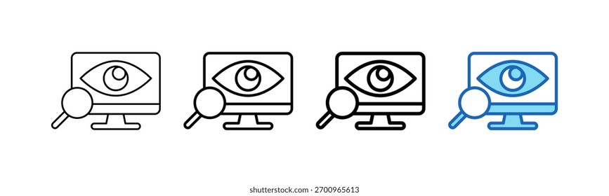 Vektorgrafik im Konturstil des Vision-Symbols