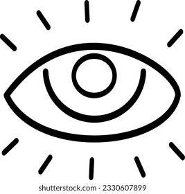 Vision icon. Replaceable vector design.