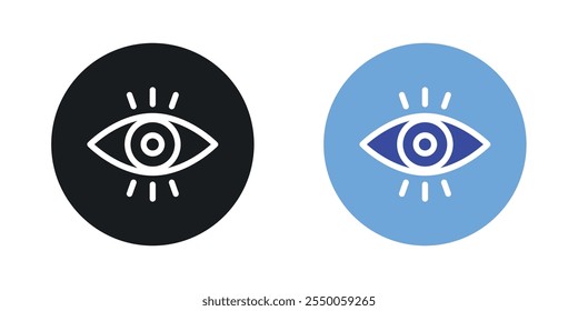 Icono de la visión fijado en versión negra y coloreada
