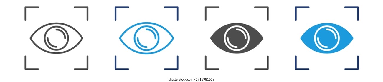 Conjunto de iconos de visión Icono múltiple