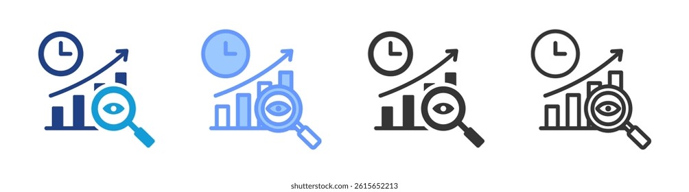 Vision icon set multiple style collection
