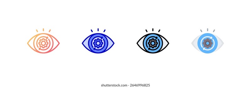 Vision Icon set multiple style collection
