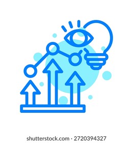 Icono de visión en forma Ilustración vectorial