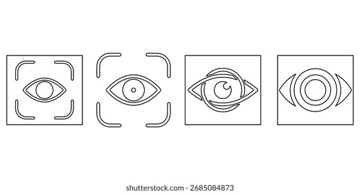 Ícone de visão ilustração de vetor único