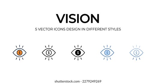 Icono de visión. Adecuado para diseño de páginas Web, aplicaciones móviles, UI, UX y GUI.