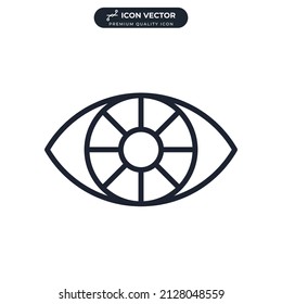 plantilla de símbolo de icono de visión para el logotipo de colección de diseño gráfico y web ilustración vectorial