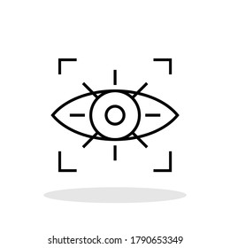 Vision icon in trendy flat style. Eye symbol for your web site design, logo, app, UI Vector EPS 10.	