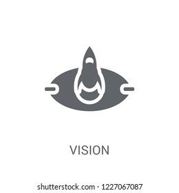 Vision icon. Trendy Vision logo concept on white background from Startup Strategy and Success collection. Suitable for use on web apps, mobile apps and print media.