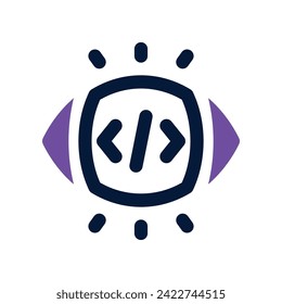 icono de visión. icono de doble tono vectorial para tu sitio web, móvil, presentación y diseño de logotipo.