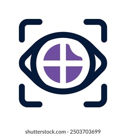 Icono de la visión. Icono dual del Vector para su Sitio web, móvil, presentación, y diseño del logotipo.