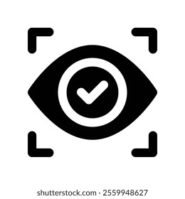 vision icon. vector glyph icon for your website, mobile, presentation, and logo design.