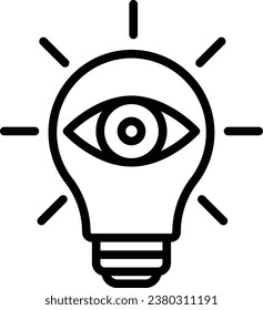 vision icon vector goal, target symbol