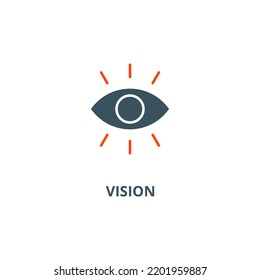 Vision icon vector illustration concept isolated on white background used for web and mobile