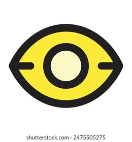 Vision icon, vector illustration, filled style, best used for web