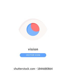 vision icon vector illustration. vision icon flat design.