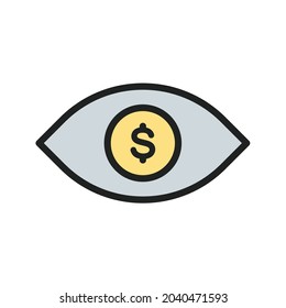 Vision icon vector image. Can also be used for Physical Fitness. Suitable for mobile apps, web apps and print media.