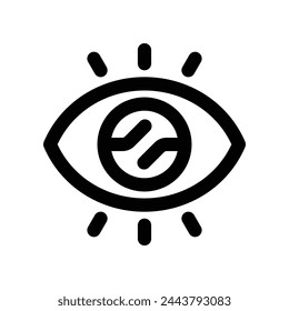 vision icon. vector line icon for your website, mobile, presentation, and logo design.