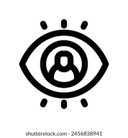 vision icon. vector line icon for your website, mobile, presentation, and logo design.