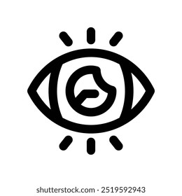 ícone do vision. ícone de linha de vetor para o seu design de site, celular, apresentação e logotipo.