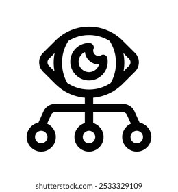 ícone do vision. ícone de linha de vetor para o seu design de site, celular, apresentação e logotipo.