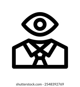 vision icon. vector line icon for your website, mobile, presentation, and logo design.