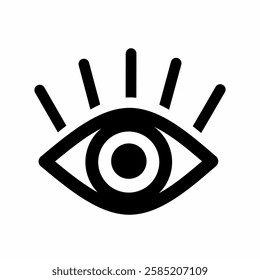 vision icon vector on white background. eye icon
