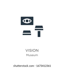 Vision icon vector. Trendy flat vision icon from museum collection isolated on white background. Vector illustration can be used for web and mobile graphic design, logo, eps10