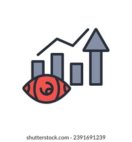 vision icon. vector.Editable stroke.linear style sign for use web design,logo.Symbol illustration.