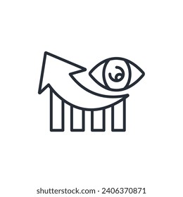 Vision icon. vector.Editable stroke.linear style sign for use web design,logo.Symbol illustration.