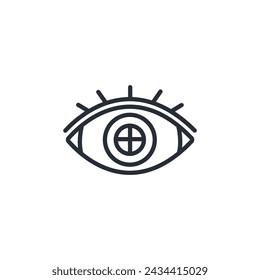 Vision icon. vector.Editable stroke.linear style sign for use web design,logo.Symbol illustration.