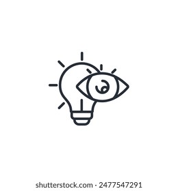 vision icon. vector.Editable stroke.linear style sign for use web design,logo.Symbol illustration.