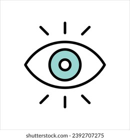  Vision icon with white background vector