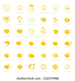 Vision Icons Set - Isolated On White Background - Vector Illustration, Graphic Design Editable For Your Design
