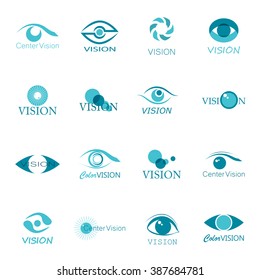 Vision Icons Set - Isolated On White Background - Vector Illustration, Graphic Design, Editable For Your Design. Collection Of Modern Eyes