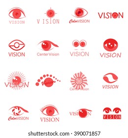 Vision Icons Set - Isolated On White Background - Vector Illustration, Graphic Design, Editable For Your Design. Collection Of Modern Eyes