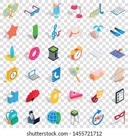 Vision icons set. Isometric style of 36 vision vector icons for web for any design
