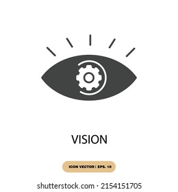vision icons  symbol vector elements for infographic web