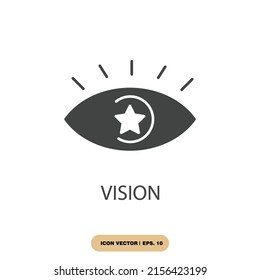 vision icons  symbol vector elements for infographic web