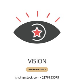 vision icons  symbol vector elements for infographic web
