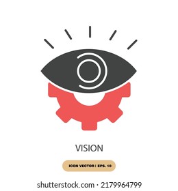 vision icons  symbol vector elements for infographic web