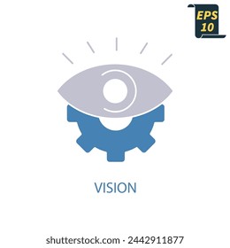 Vision icons  symbol vector elements for infographic web