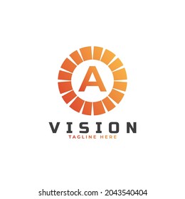 vision Initial Letter A Logo Design Template Element